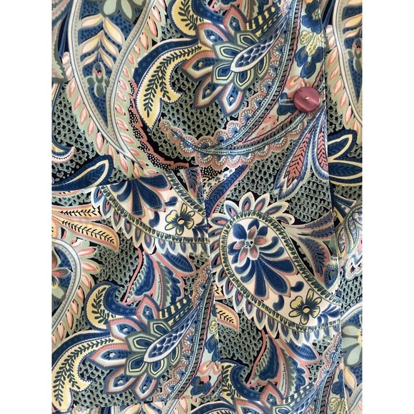 Vintage‎ Draper's & Damon's Floral Polyester Jacket with Pockets sz Petite Small - Picture 3 of 6